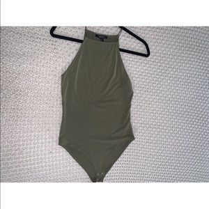 olive green body suit